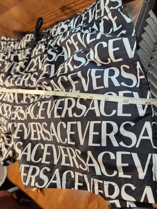 VERSACE All Over Logo Board Shorts - Picture 11 of 12
